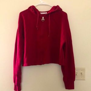 Terranova, hoodie with zipper - M, color dark red